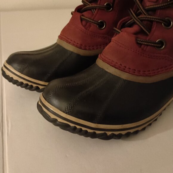 Sorel Maroon Slimpack Waterproof Winter Boots Women’s Size 8 - Picture 6 of 15